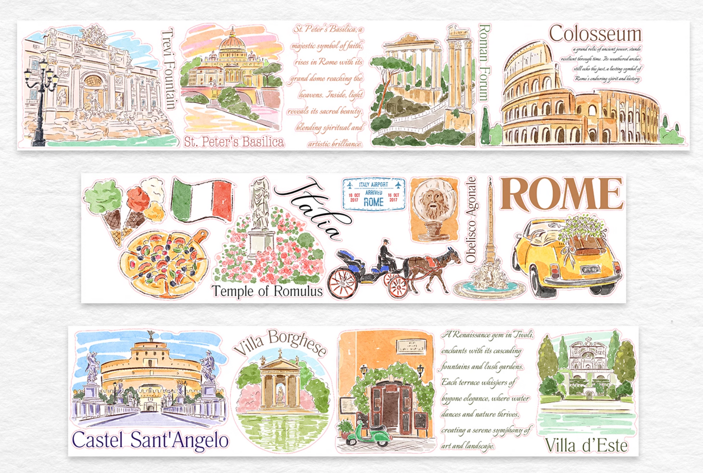 THE WASHI TAPE SHOP Rome Chapter PET Washi Tape (5m) - TARLBS