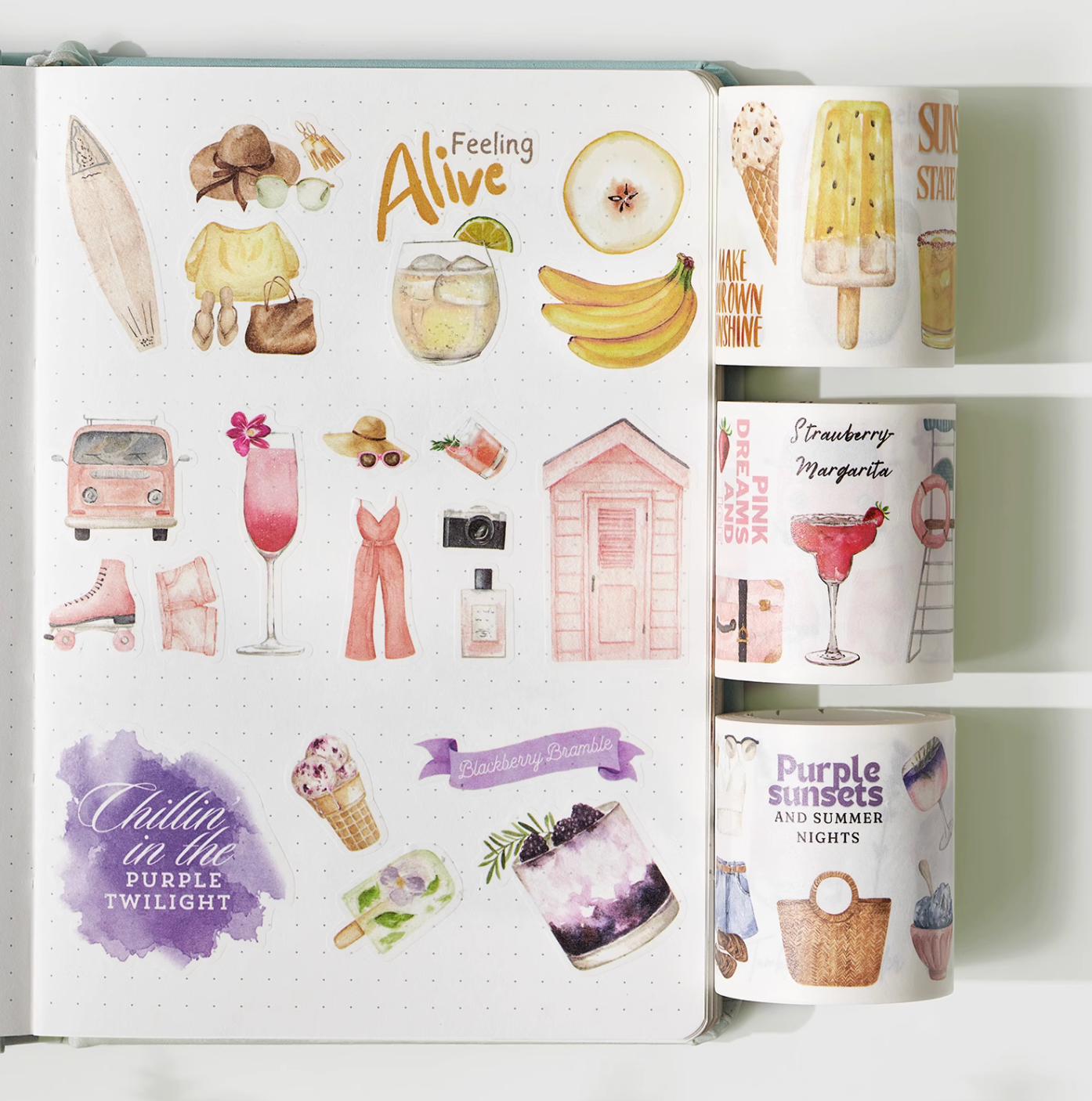 THE WASHI TAPE SHOP Beach Party Washi Tape(3 Rolls x 5m) - TARLBS