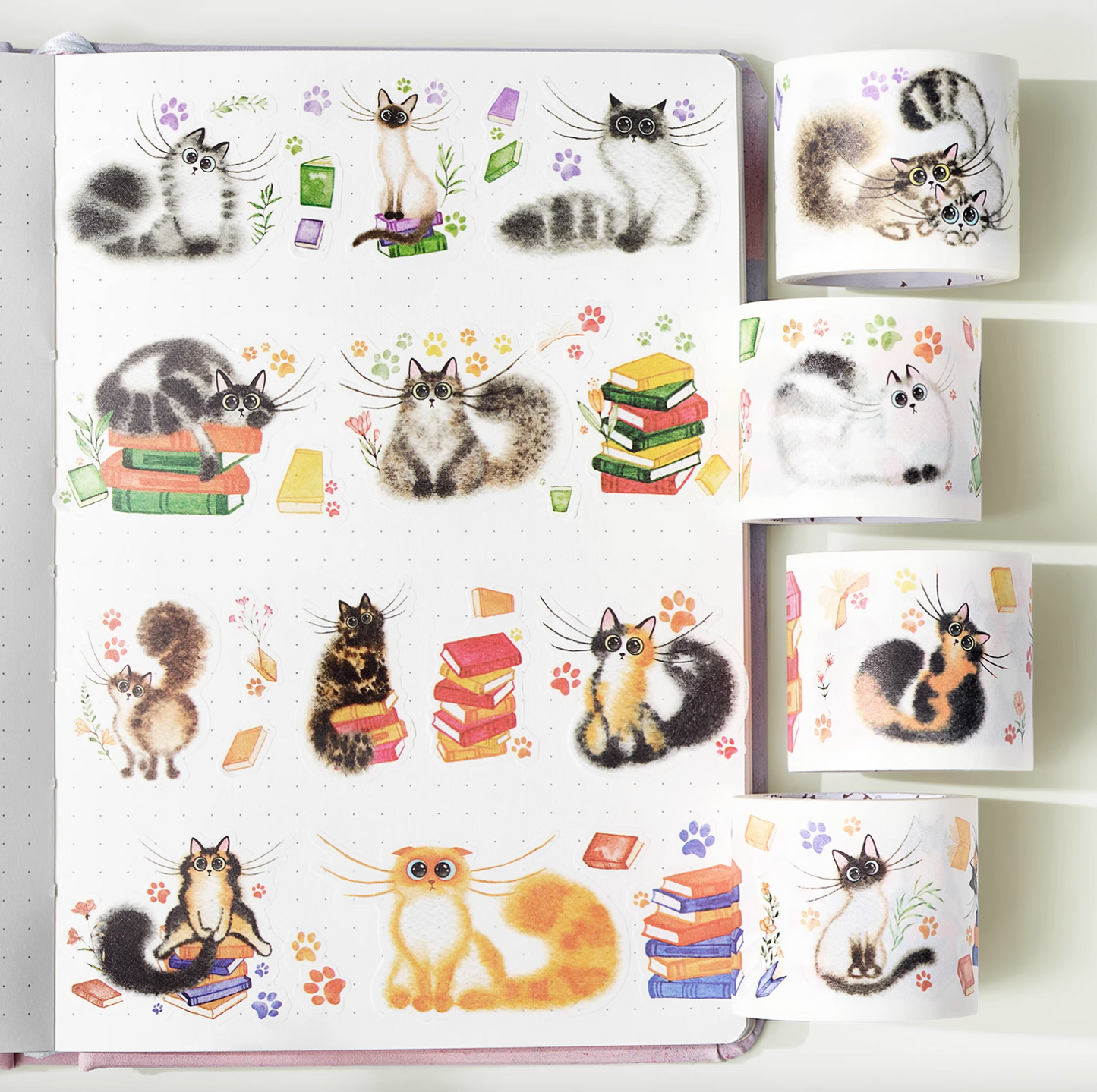THE WASHI TAPE SHOP 키티의 게임 초대장 와시 테이프 세트 (4롤 × 5m)