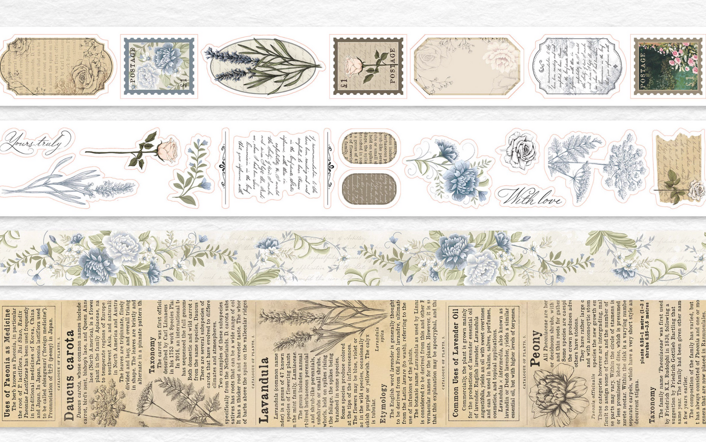 THE WASHI TAPE SHOP Fragrance Chronicles Washi Tape Set (5m x 4 Rolls)