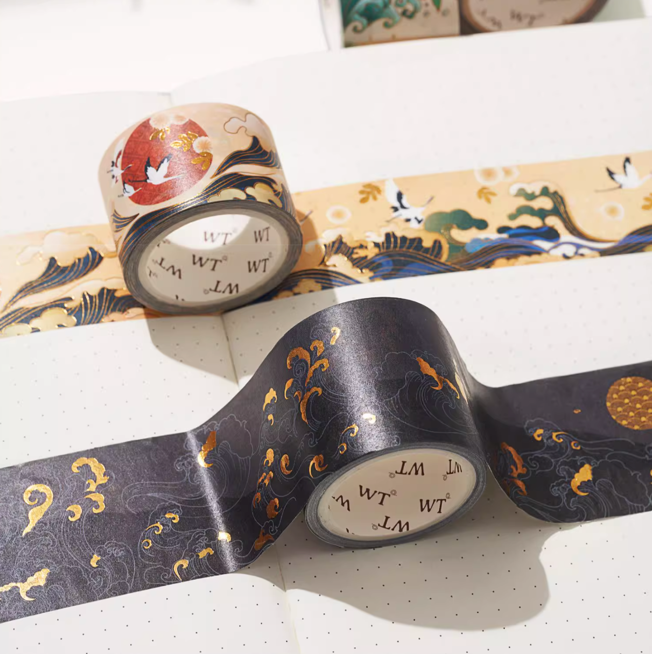 THE WASHI TAPE SHOP Cloudshore Stone Waves Washi Tape Set (5m x 4 rolls)