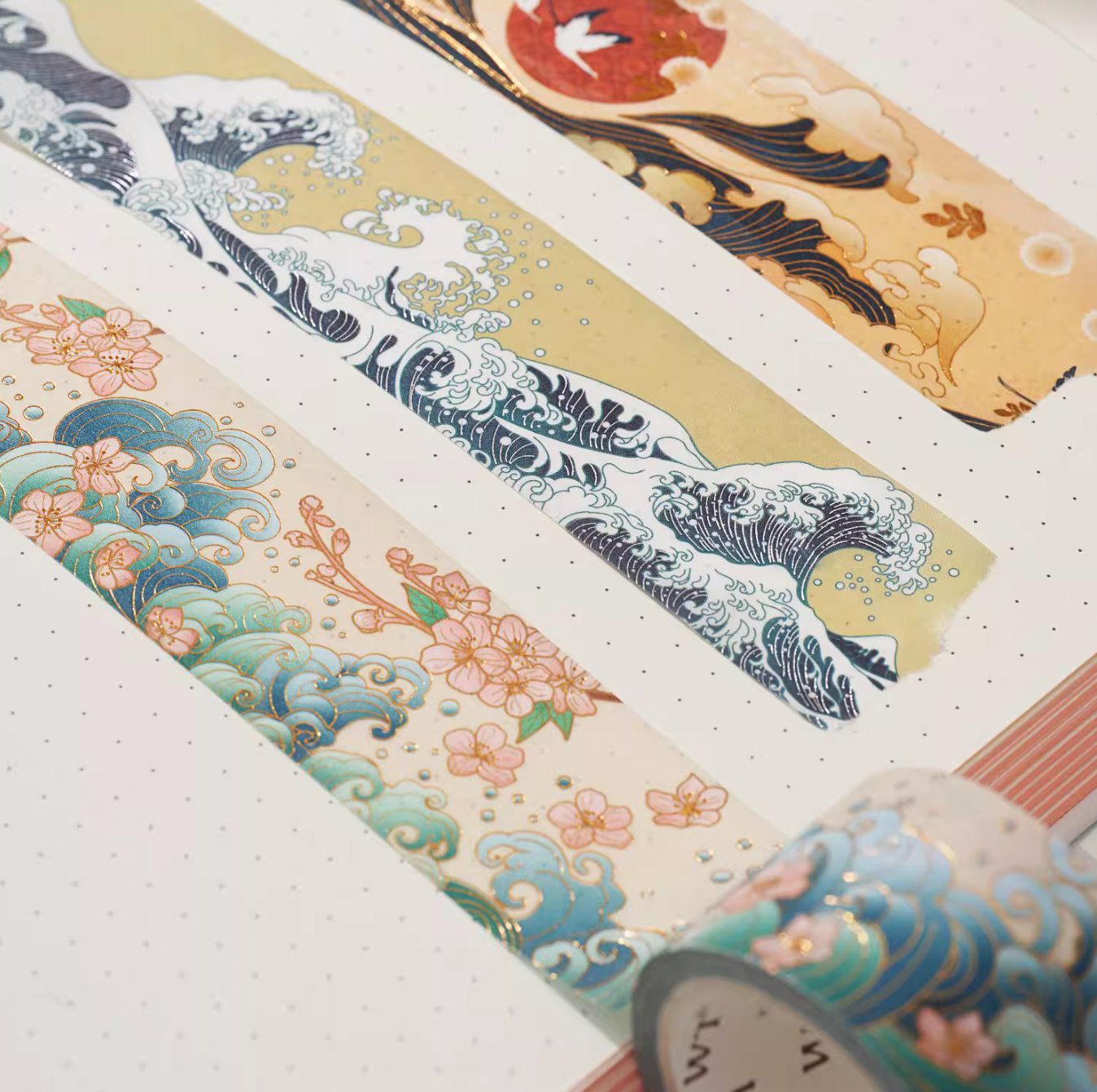 THE WASHI TAPE SHOP Cloudshore Stone Waves Washi Tape Set (5m x 4 rolls)