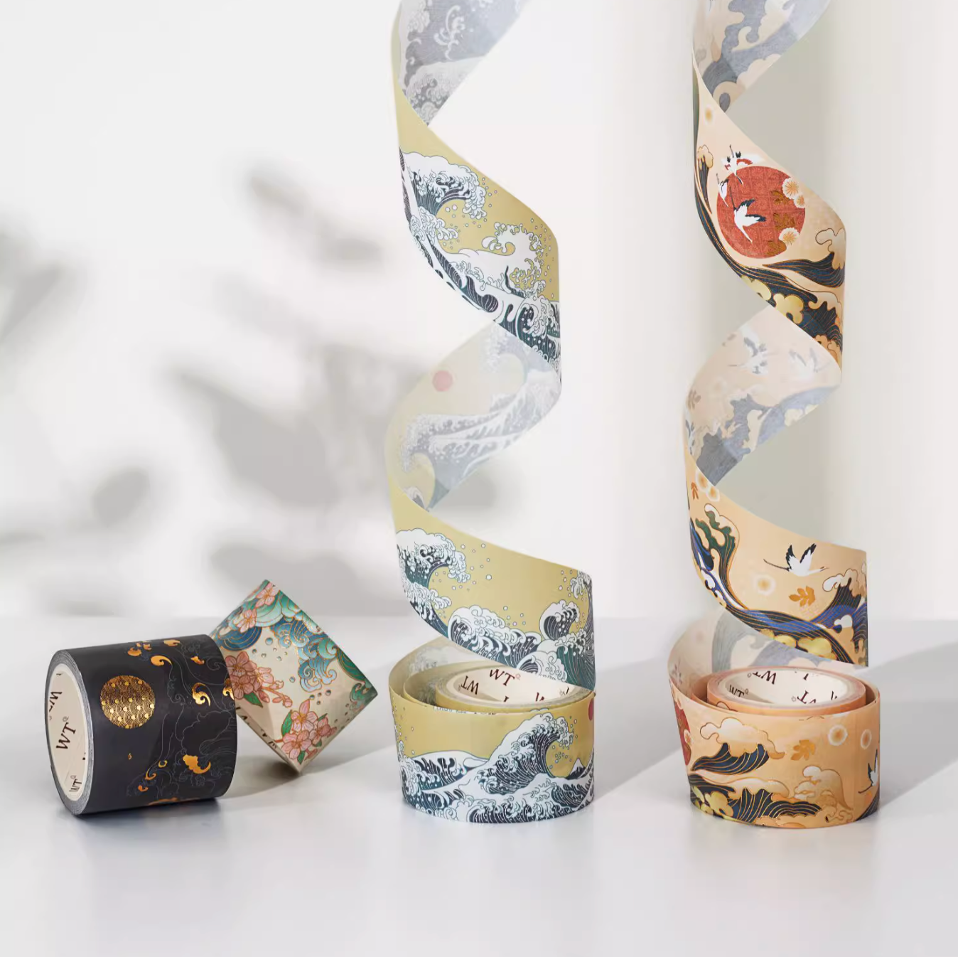 THE WASHI TAPE SHOP Cloudshore Stone Waves Washi Tape Set (5m x 4 rolls)
