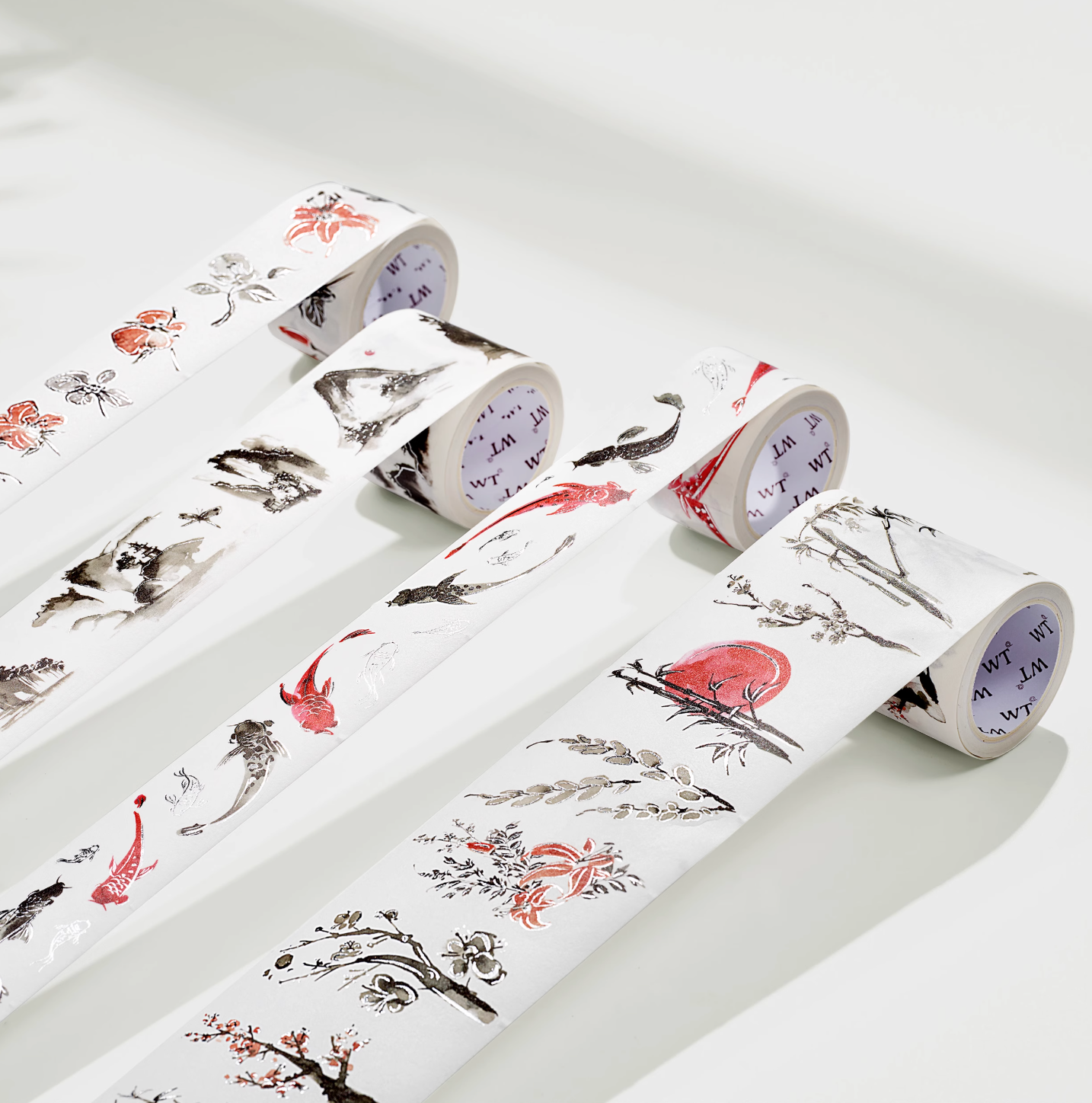 THE WASHI TAPE SHOP Silver Mist Rhyme Washi Tape Set (5m x 4 rolls)