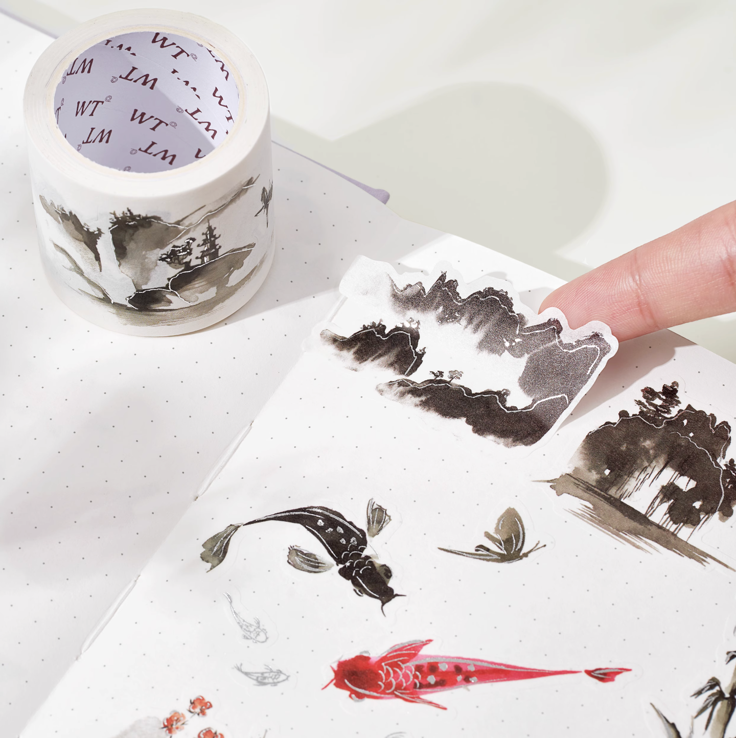 THE WASHI TAPE SHOP Silver Mist Rhyme Washi Tape Set (5m x 4 rolls)