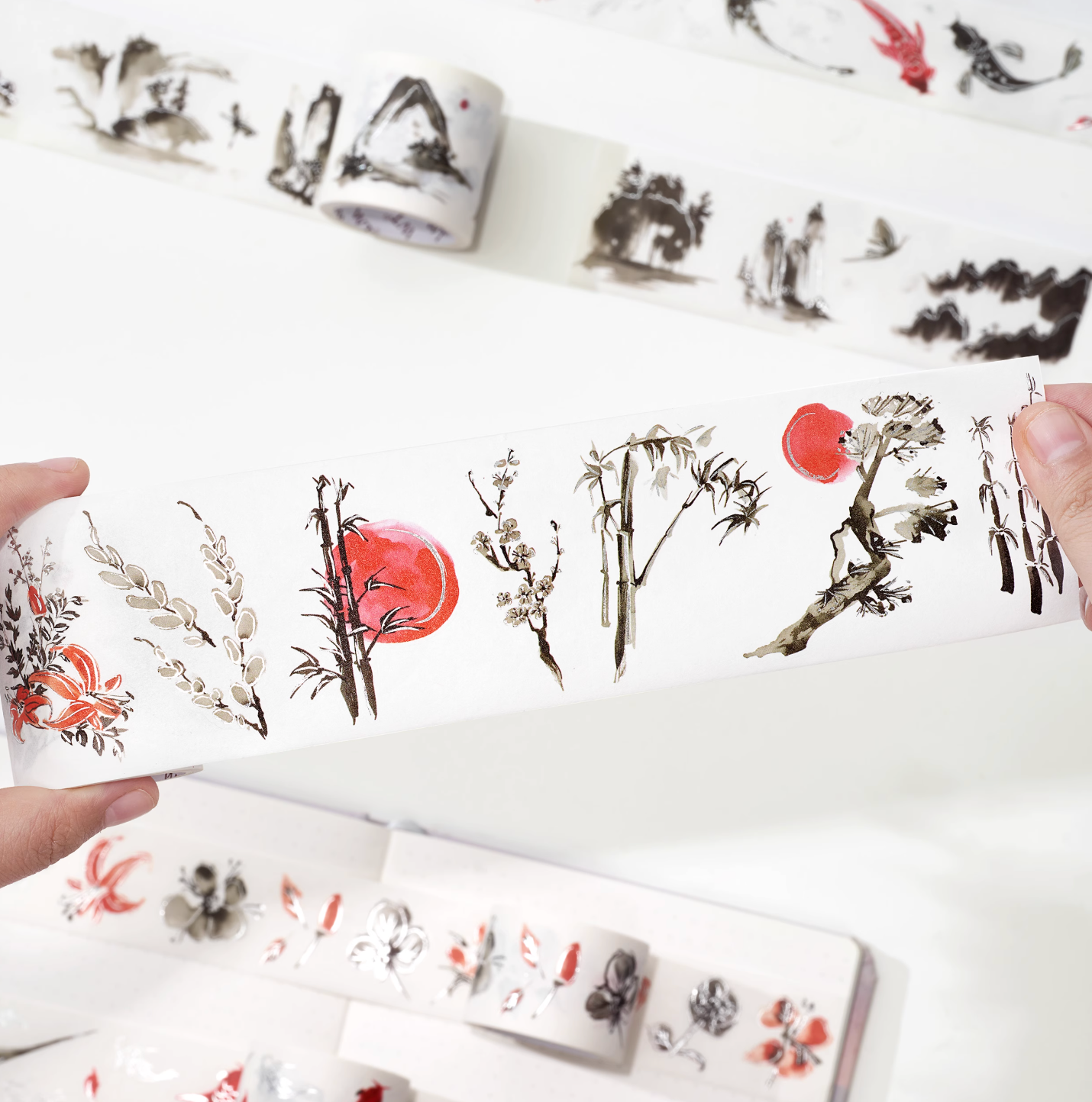 THE WASHI TAPE SHOP Silver Mist Rhyme Washi Tape Set (5m x 4 rolls)