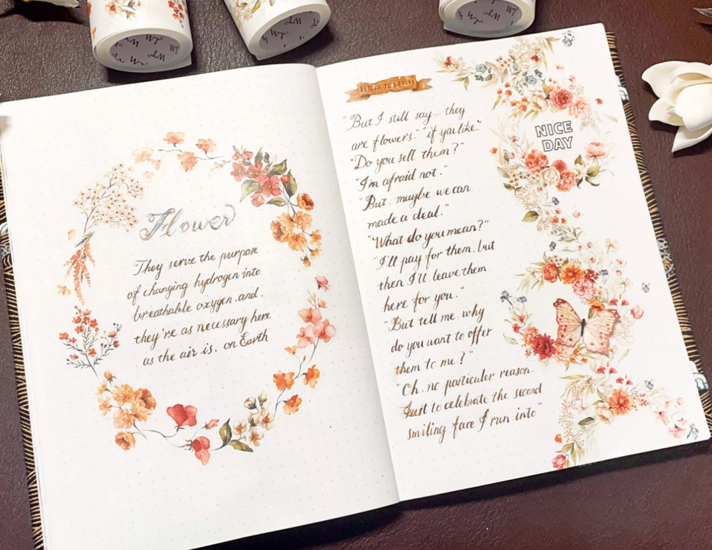 THE WASHI TAPE SHOP Blooming Whispers Washi Tape Set (5m x 3 rolls)