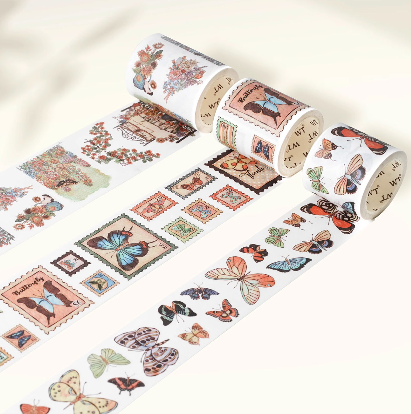 THE WASHI TAPE SHOP Tiny Butterfly Dreams Washi Tape Set (5m x 3 rolls)