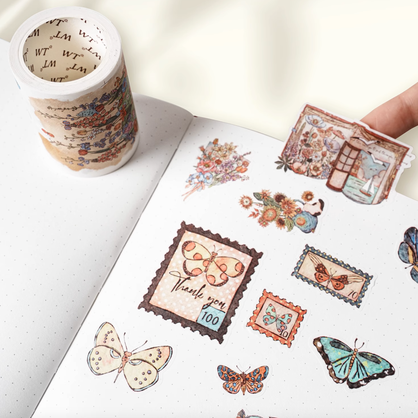 THE WASHI TAPE SHOP Tiny Butterfly Dreams Washi Tape Set (5m x 3 rolls)