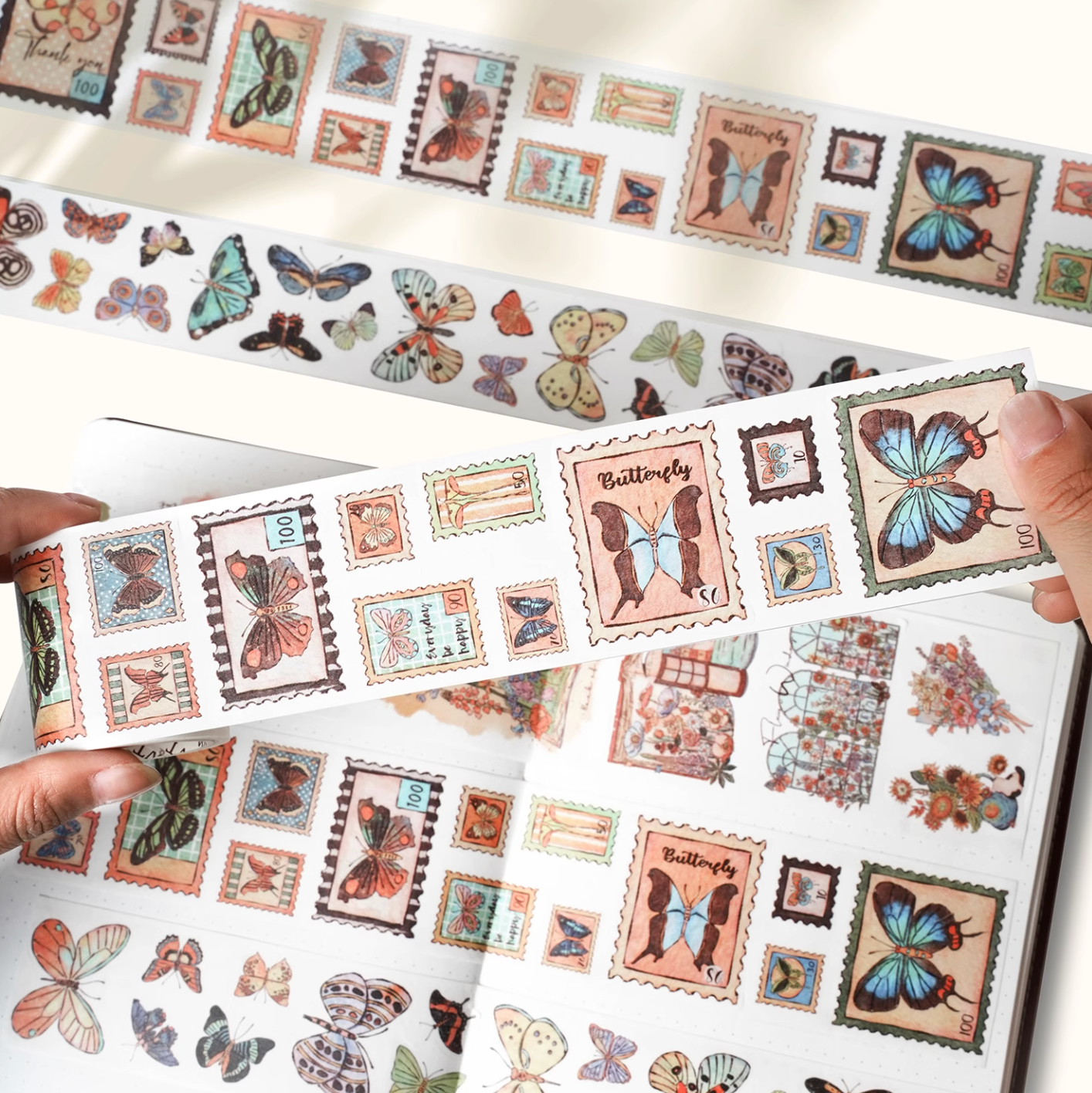 THE WASHI TAPE SHOP Tiny Butterfly Dreams Washi Tape Set (5m x 3 rolls)