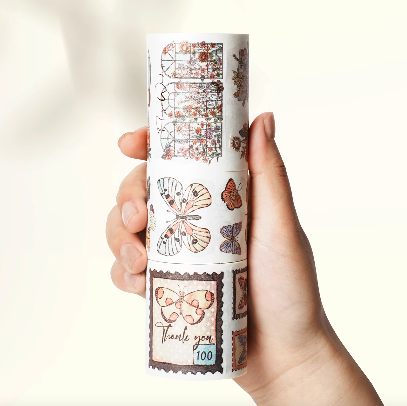 THE WASHI TAPE SHOP Tiny Butterfly Dreams Washi Tape Set (5m x 3 rolls)