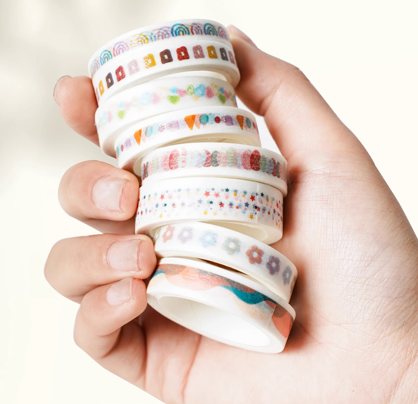 THE WASHI TAPE SHOP Colors Speak PET Washi Tape (8 Rolls x 5m ) - TARLBS