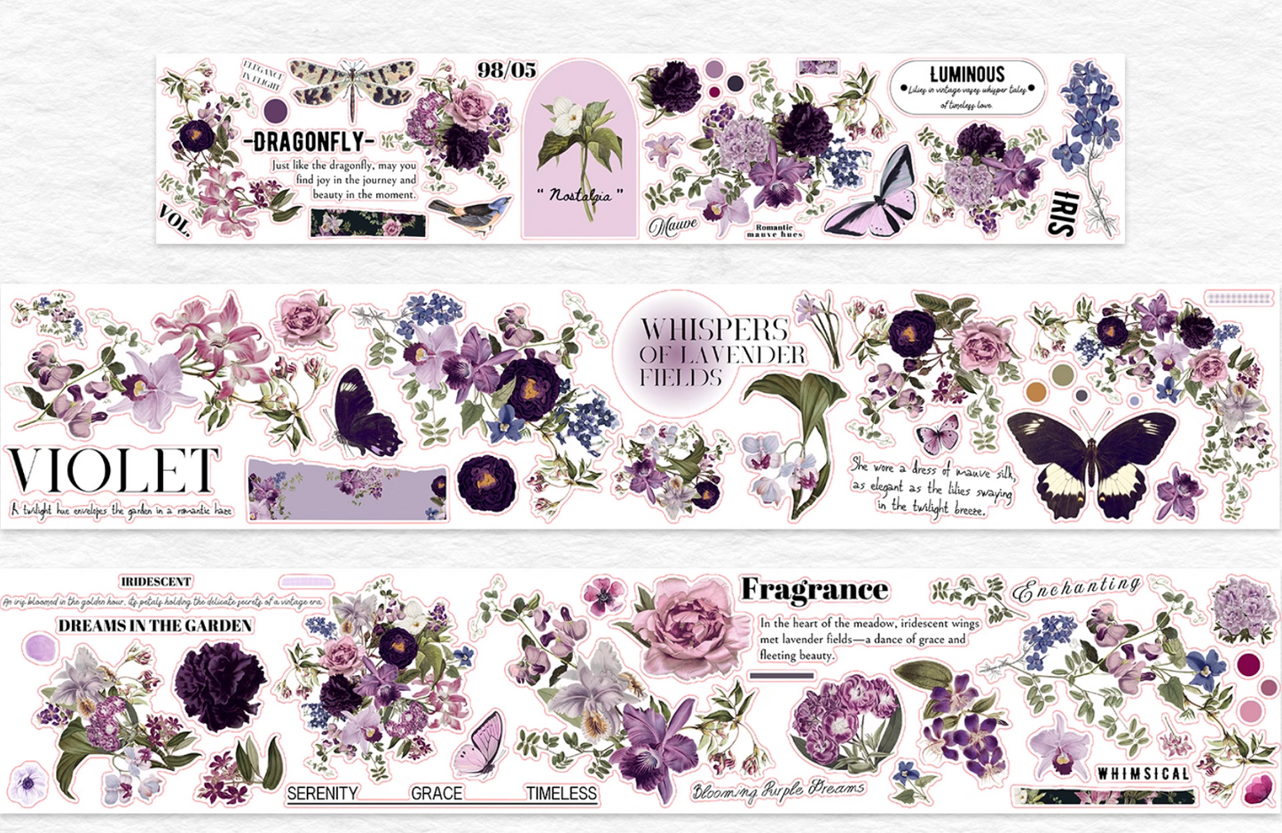 Violet Night PET Washi Tape 5m - TARLBS