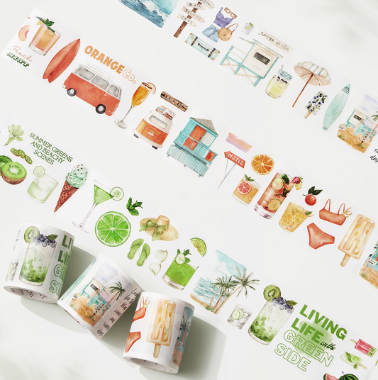 THE WASHI TAPE SHOP Summer Seaside Washi Tape(3 Rolls × 5m)