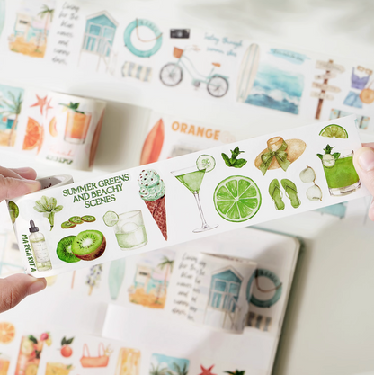 THE WASHI TAPE SHOP Summer Seaside Washi Tape(3 Rolls × 5m)