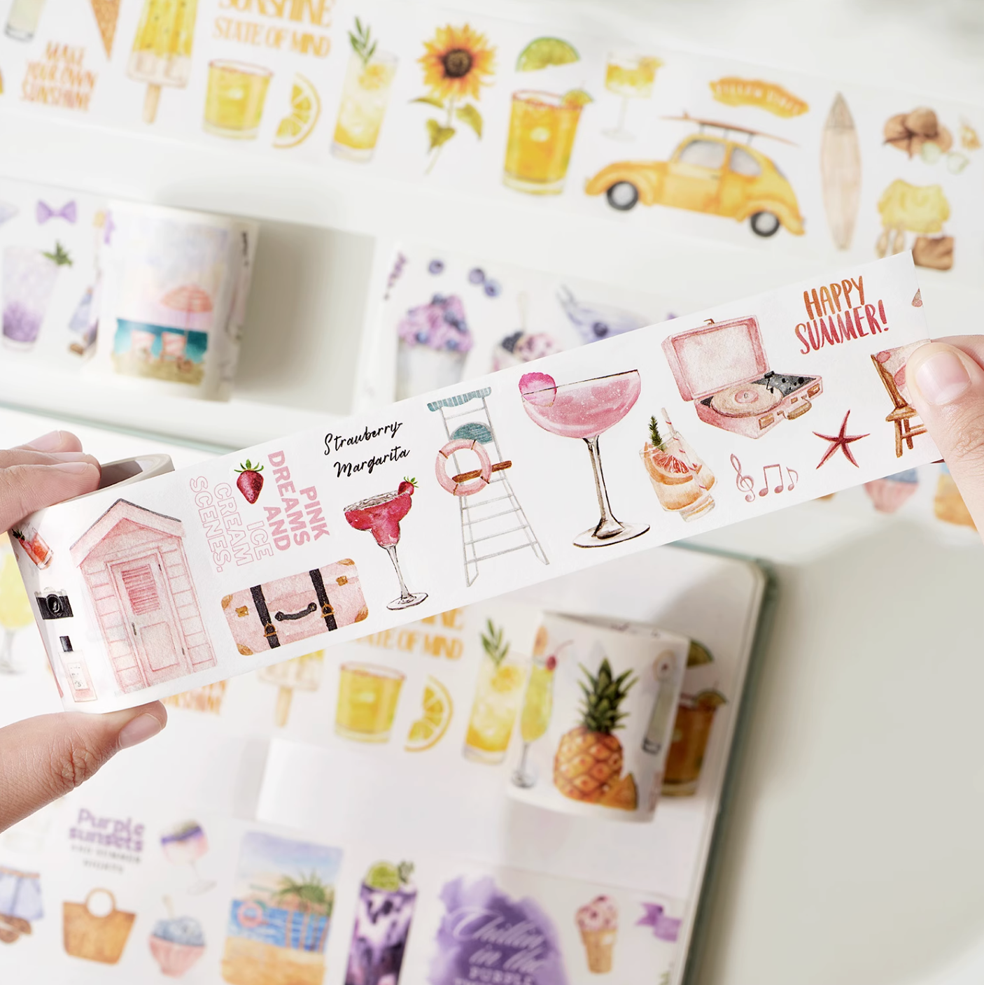 THE WASHI TAPE SHOP Beach Party Washi Tape(3 Rolls x 5m)