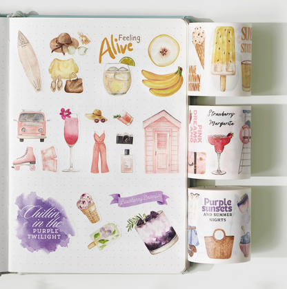 THE WASHI TAPE SHOP Beach Party Washi Tape(3 Rolls x 5m)