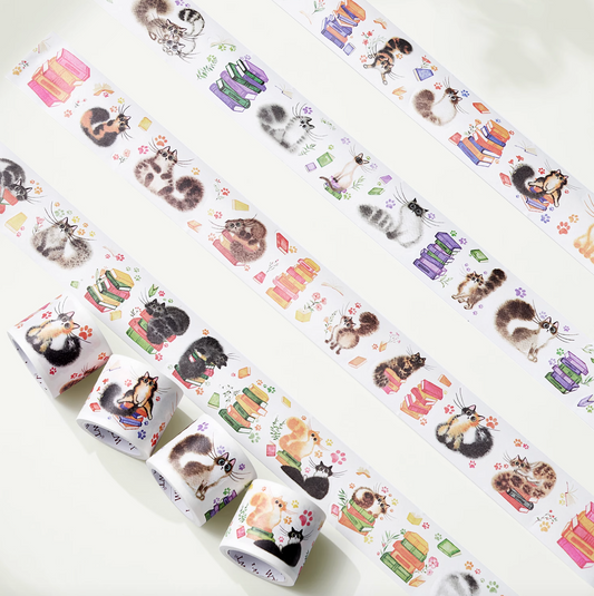 THE WASHI TAPE SHOP 키티의 게임 초대장 와시 테이프 세트 (4롤 × 5m)