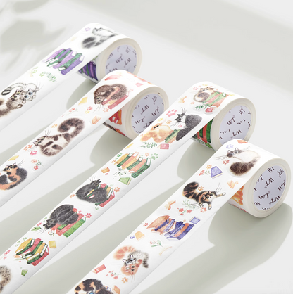 THE WASHI TAPE SHOP 키티의 게임 초대장 와시 테이프 세트 (4롤 × 5m)