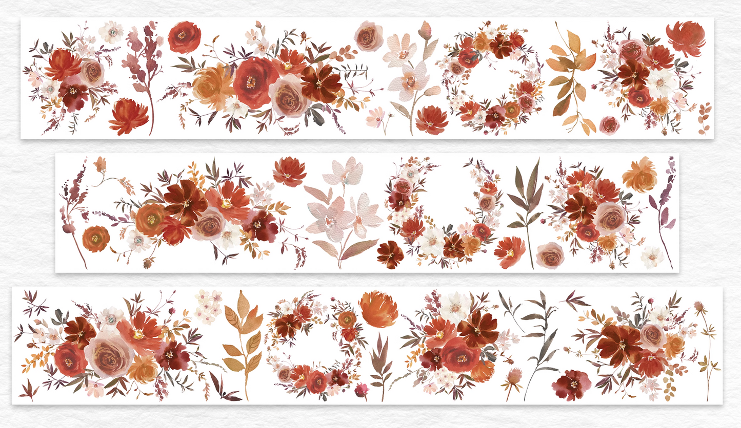THE WASHI TAPE SHOP Floral Hues PET Washi Tape (5m)