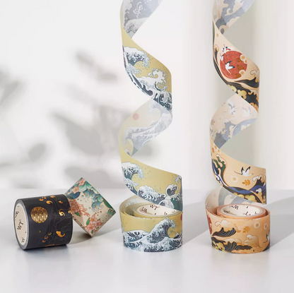 THE WASHI TAPE SHOP Cloudshore Stone Waves Washi Tape Set (5m x 4 rolls)