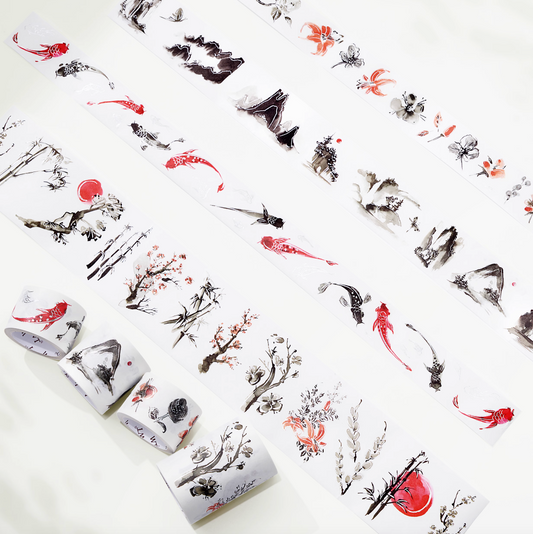 THE WASHI TAPE SHOP Silver Mist Rhyme Washi Tape Set (5m x 4 rolls)