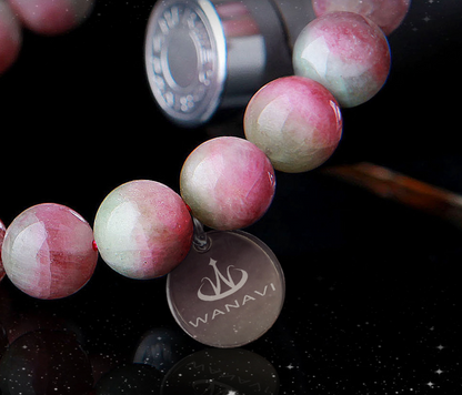 Watermelon Tourmaline Bracelet｜WANAVI Natural Crystal Collector's Bracelet, Designer Energy Jewelry