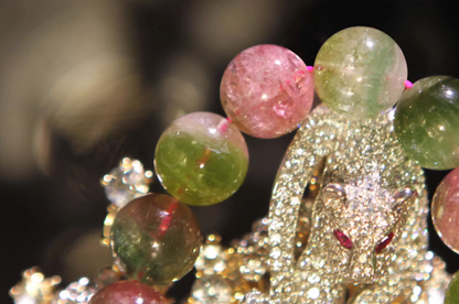 Watermelon Tourmaline Bracelet｜WANAVI Natural Crystal Collector's Bracelet, Designer Energy Jewelry