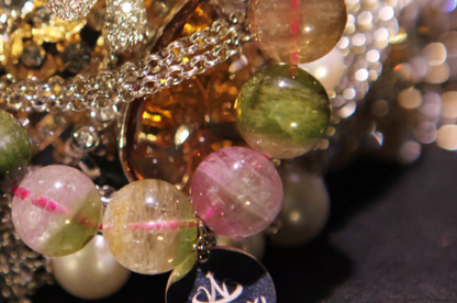 Watermelon Tourmaline Bracelet｜WANAVI Natural Crystal Collector's Bracelet, Designer Energy Jewelry