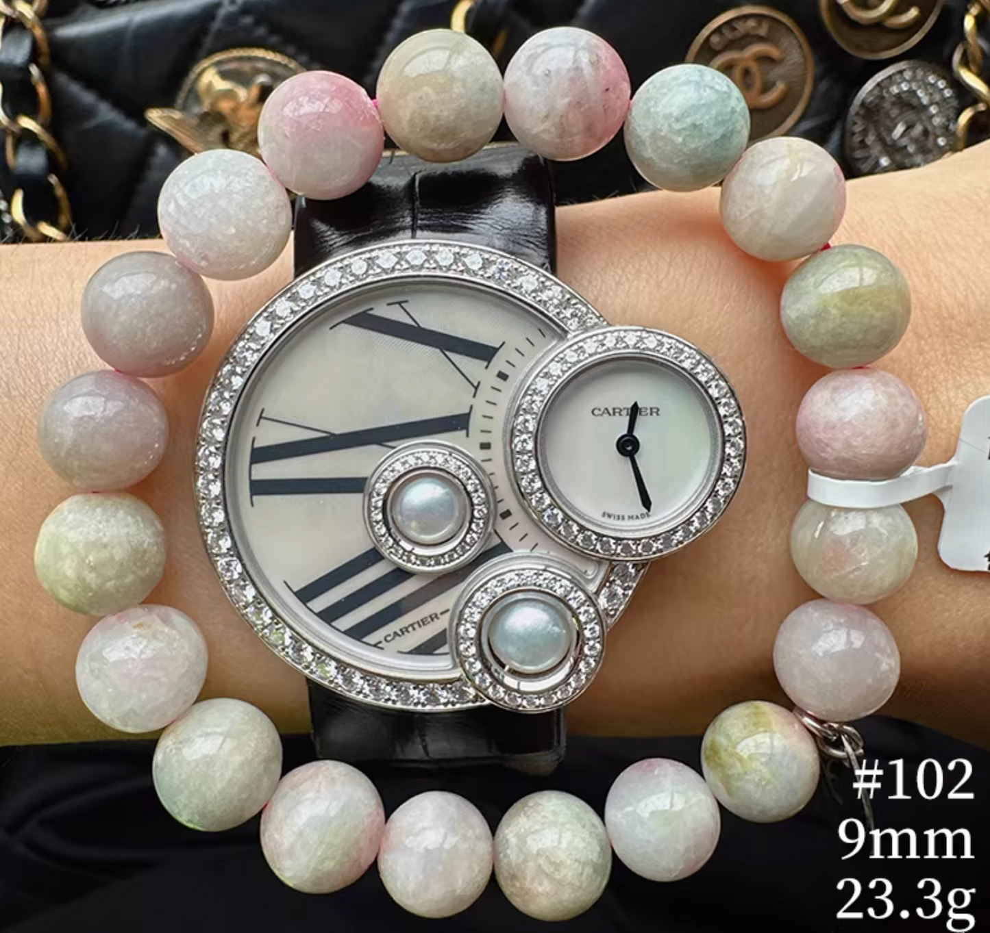 Watermelon Tourmaline Bracelet｜WANAVI Natural Crystal Collector's Bracelet, Designer Energy Jewelry