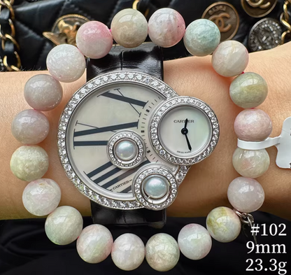 Watermelon Tourmaline Bracelet｜WANAVI Natural Crystal Collector's Bracelet, Designer Energy Jewelry