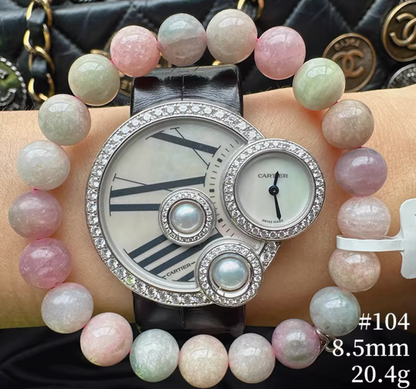 Watermelon Tourmaline Bracelet｜WANAVI Natural Crystal Collector's Bracelet, Designer Energy Jewelry