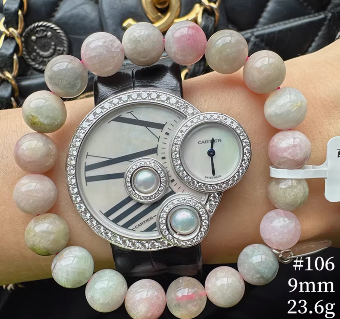 Watermelon Tourmaline Bracelet｜WANAVI Natural Crystal Collector's Bracelet, Designer Energy Jewelry