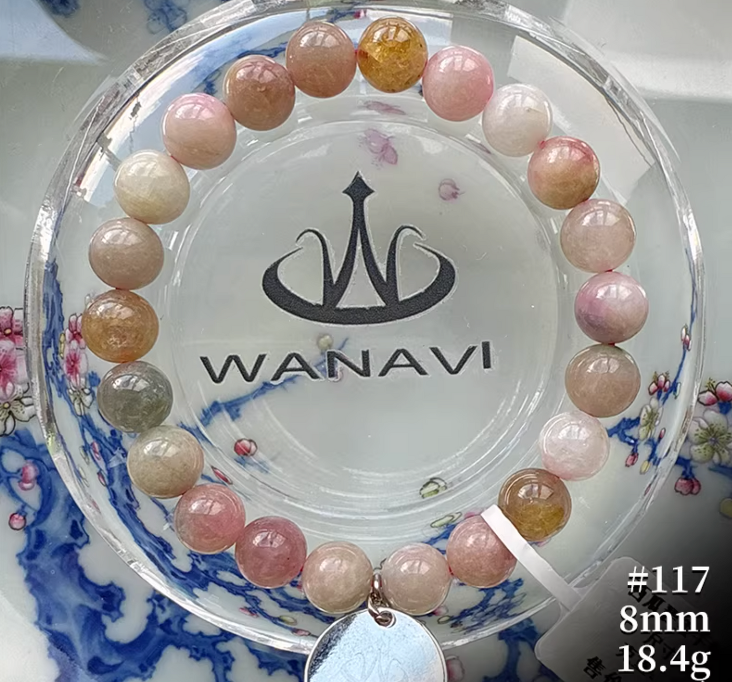 Watermelon Tourmaline Bracelet｜WANAVI Natural Crystal Collector's Bracelet, Designer Energy Jewelry