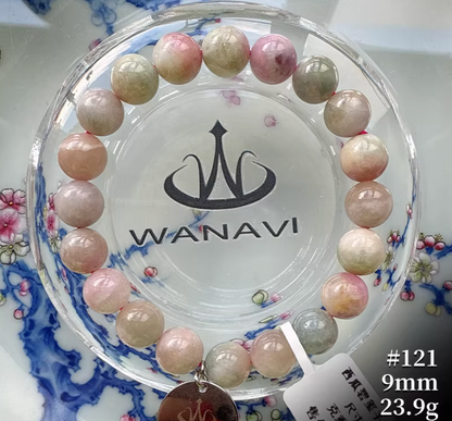 Watermelon Tourmaline Bracelet｜WANAVI Natural Crystal Collector's Bracelet, Designer Energy Jewelry