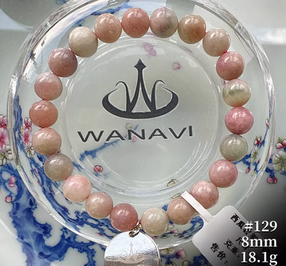 Watermelon Tourmaline Bracelet｜WANAVI Natural Crystal Collector's Bracelet, Designer Energy Jewelry