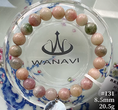 Watermelon Tourmaline Bracelet｜WANAVI Natural Crystal Collector's Bracelet, Designer Energy Jewelry