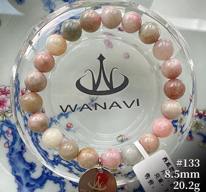 Watermelon Tourmaline Bracelet｜WANAVI Natural Crystal Collector's Bracelet, Designer Energy Jewelry