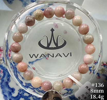 Watermelon Tourmaline Bracelet｜WANAVI Natural Crystal Collector's Bracelet, Designer Energy Jewelry