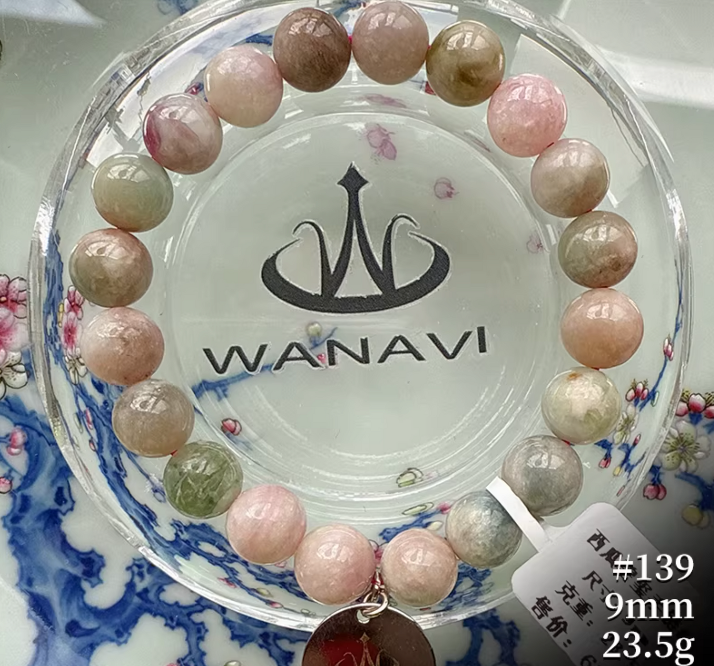 Watermelon Tourmaline Bracelet｜WANAVI Natural Crystal Collector's Bracelet, Designer Energy Jewelry