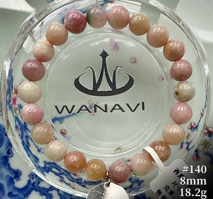 Watermelon Tourmaline Bracelet｜WANAVI Natural Crystal Collector's Bracelet, Designer Energy Jewelry