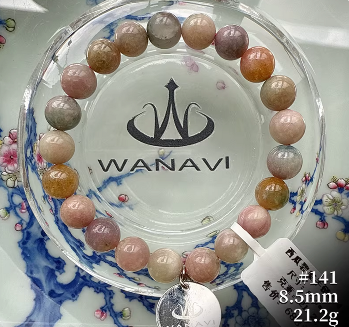 Watermelon Tourmaline Bracelet｜WANAVI Natural Crystal Collector's Bracelet, Designer Energy Jewelry