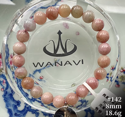 Watermelon Tourmaline Bracelet｜WANAVI Natural Crystal Collector's Bracelet, Designer Energy Jewelry