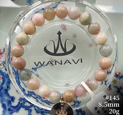 Watermelon Tourmaline Bracelet｜WANAVI Natural Crystal Collector's Bracelet, Designer Energy Jewelry