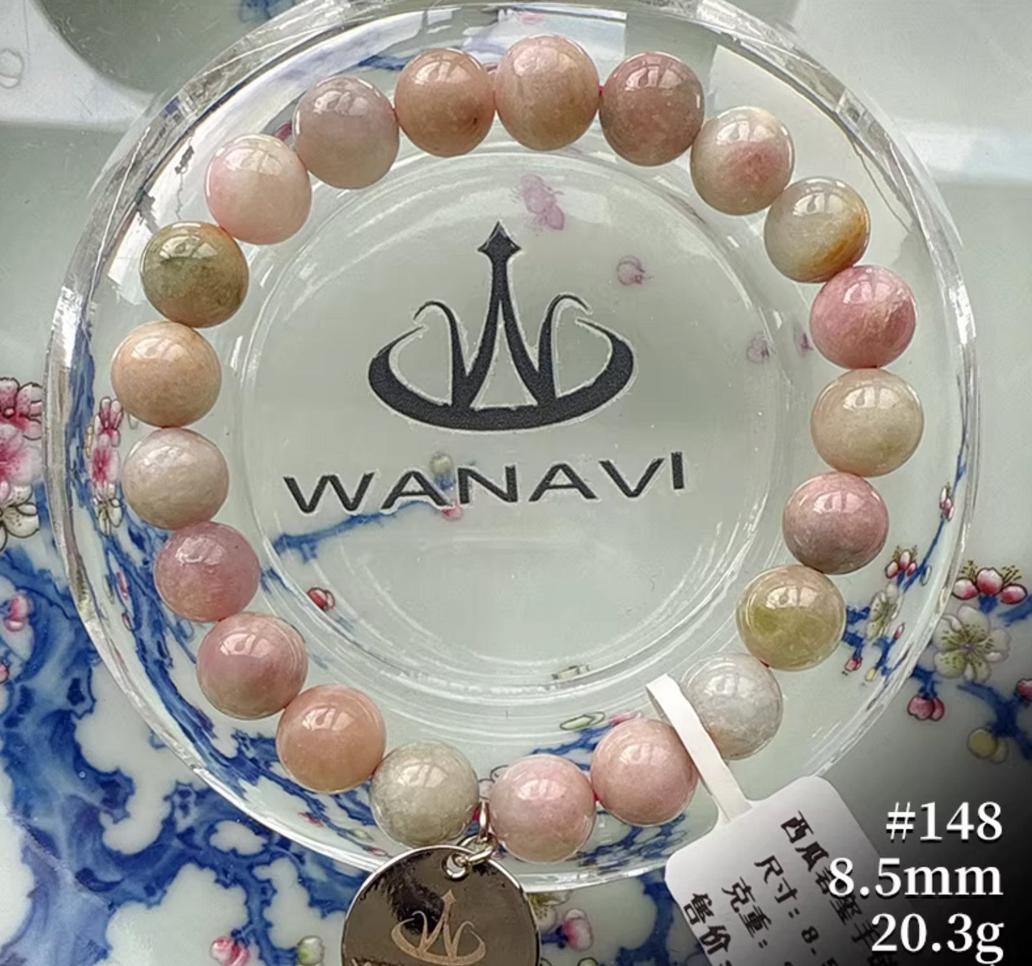 Watermelon Tourmaline Bracelet｜WANAVI Natural Crystal Collector's Bracelet, Designer Energy Jewelry