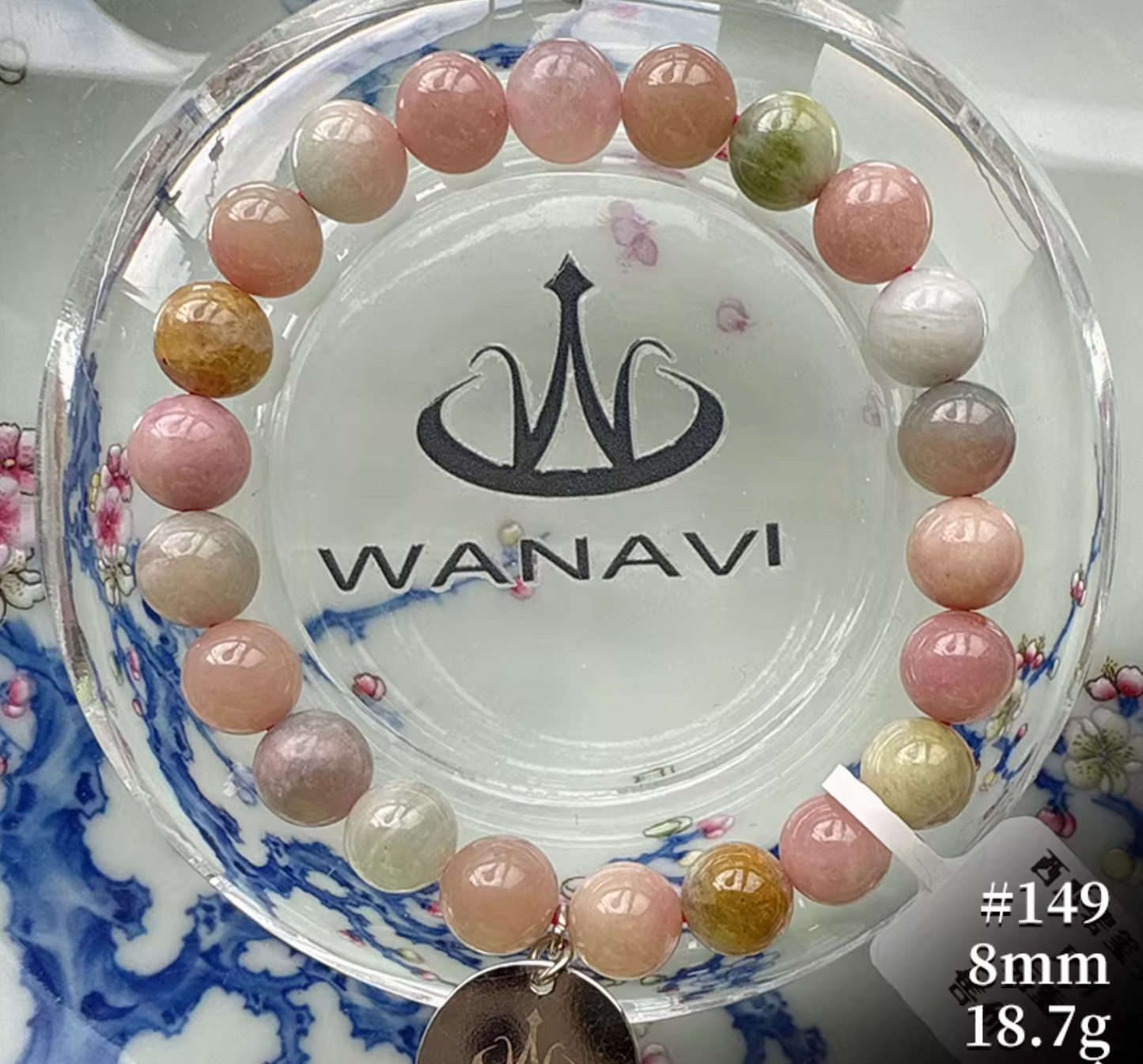 Watermelon Tourmaline Bracelet｜WANAVI Natural Crystal Collector's Bracelet, Designer Energy Jewelry