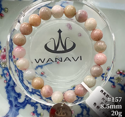 Watermelon Tourmaline Bracelet｜WANAVI Natural Crystal Collector's Bracelet, Designer Energy Jewelry