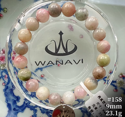 Watermelon Tourmaline Bracelet｜WANAVI Natural Crystal Collector's Bracelet, Designer Energy Jewelry