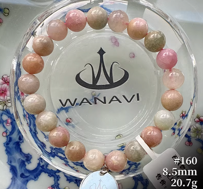 Watermelon Tourmaline Bracelet｜WANAVI Natural Crystal Collector's Bracelet, Designer Energy Jewelry