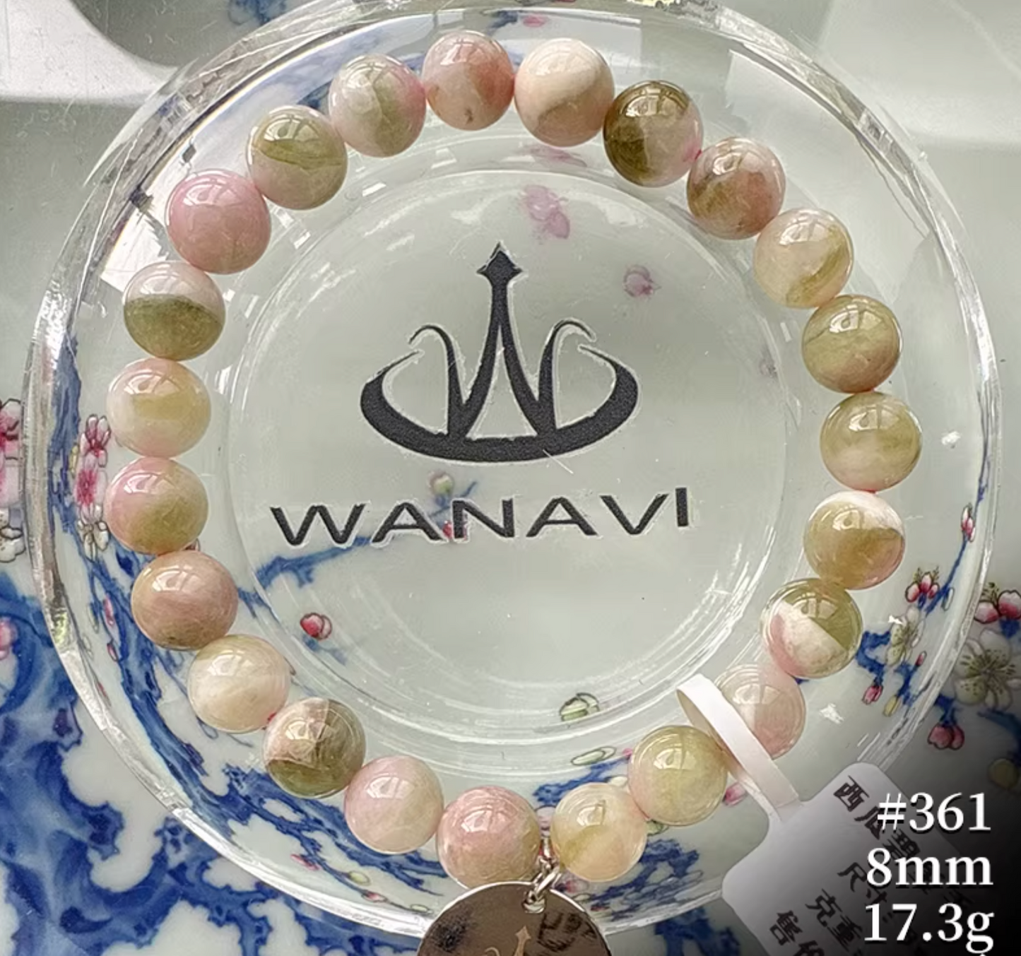 Watermelon Tourmaline Bracelet｜WANAVI Natural Crystal Collector's Bracelet, Designer Energy Jewelry